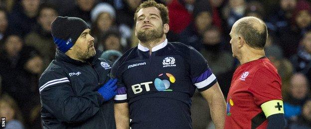 Scotland hooker Fraser Brown retires injured from Scotland's win over Australia