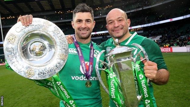 Rob Kearney and Rory Best have now won two Grand Slam titles for Ireland