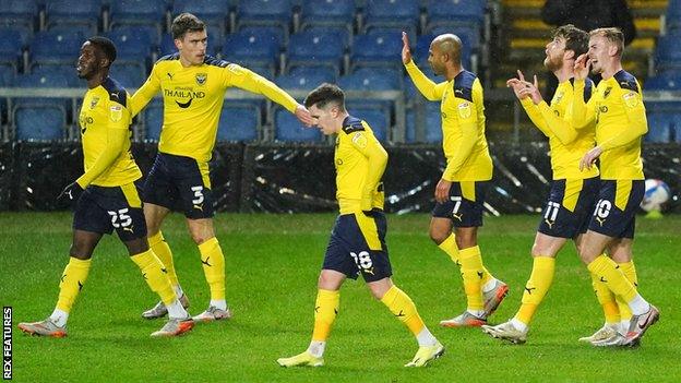 Oxford United celebrate