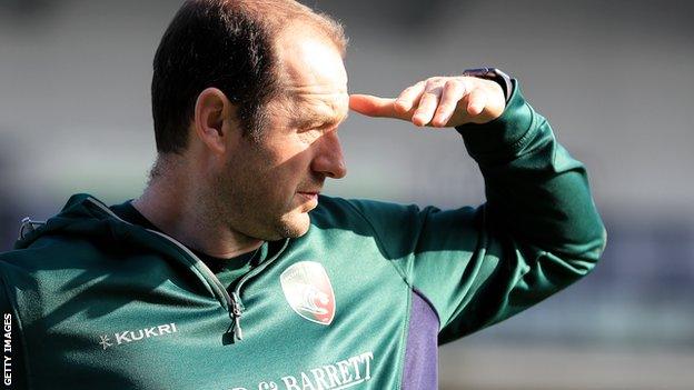 Leicester Tigers head coach Geordan Murphy