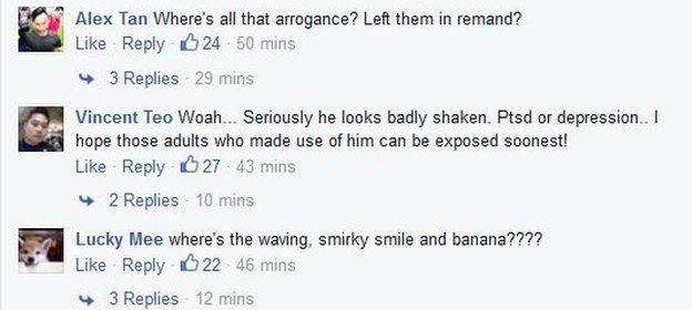 Screenshot of Facebook comments on Amos Yee on 6 July 2015