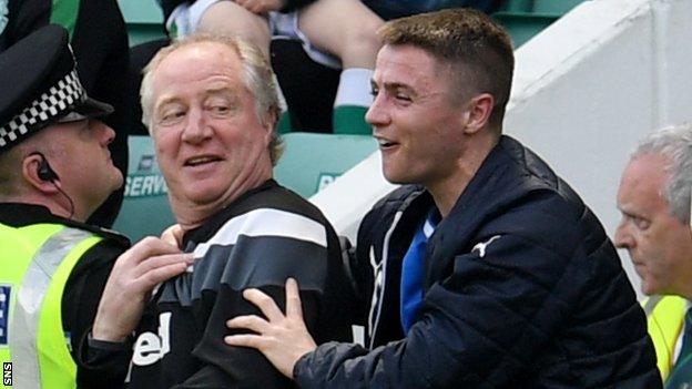 Jimmy Nicholl and Jordan Rossiter