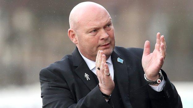 Ballymena United manager David Jeffrey