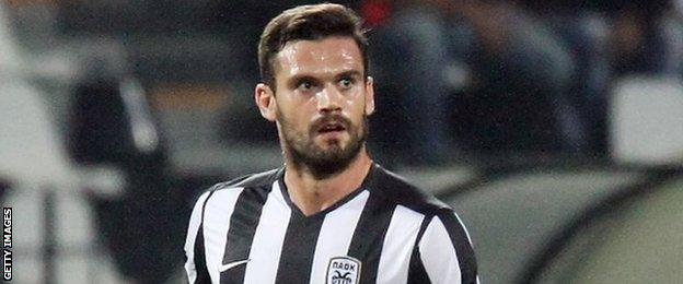 Alexandros Tziolis in action for PAOK