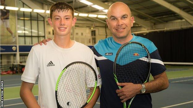 Matthew Rankin and coach Leo Azevedo