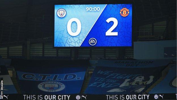 Manchester City scoreboard