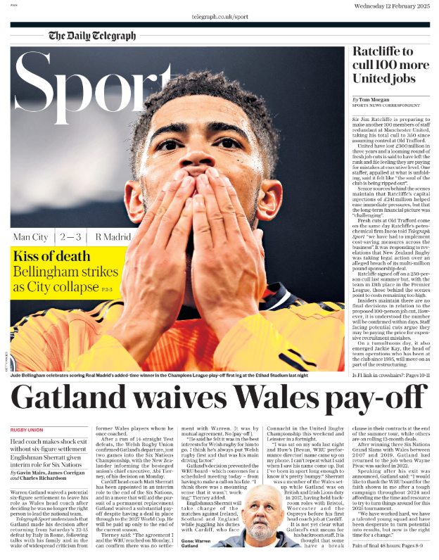 Telegraph back page