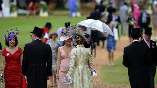 Racegoers at Ascot