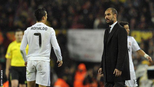 Cristiano Ronaldo and Pep Guardiola