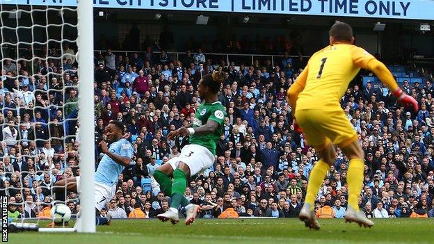 Raheem Sterling scores