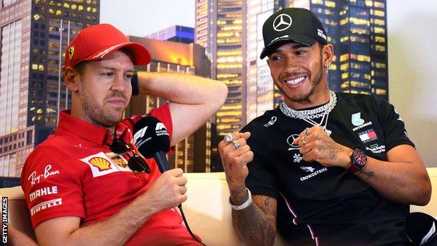 Sebastian Vettel and Lewis Hamilton