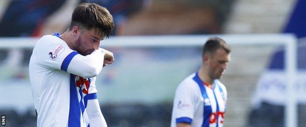 Kilmarnock players looking dejected