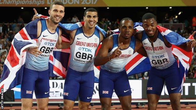 Britain's men's 4x100m relay team