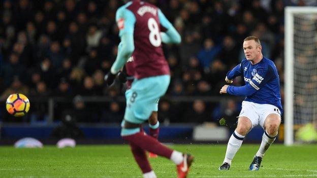 Wayne Rooney returned to Everton last summer and completed his first hat-trick for the club against West Ham with a stunning 60-yard effort