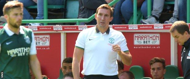 Hibernian manager Alan Stubbs