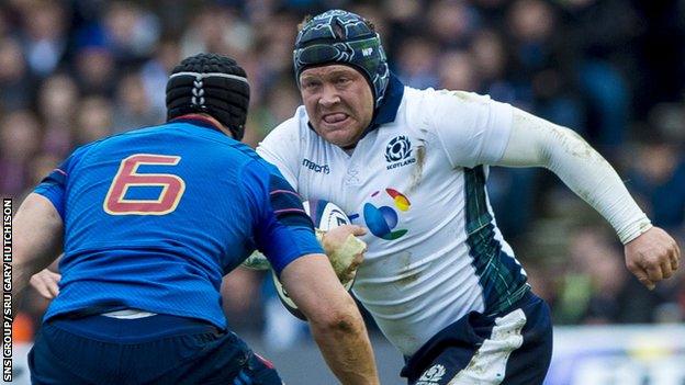 WP Nel in action for Scotland