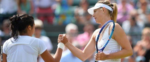 Zarina Diyas and Maria Sharapova