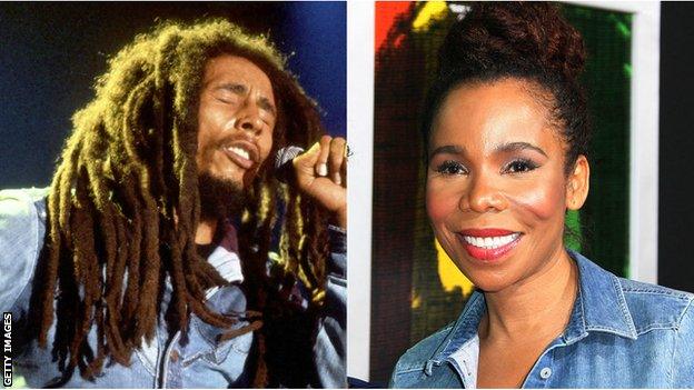 Bob Marley and daughter Cedella Marley