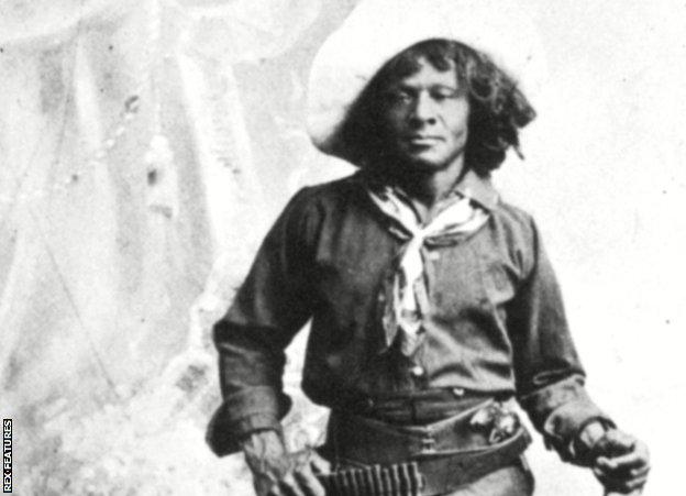 Nat Love - born in 1854, also known as 'Deadwood Dick', an African American cowboy