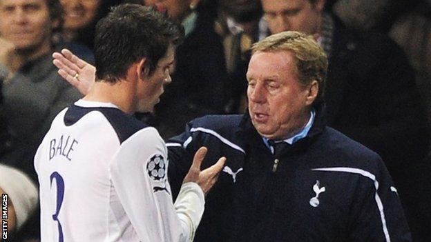 Harry Redknapp (right) with Gareth Bale