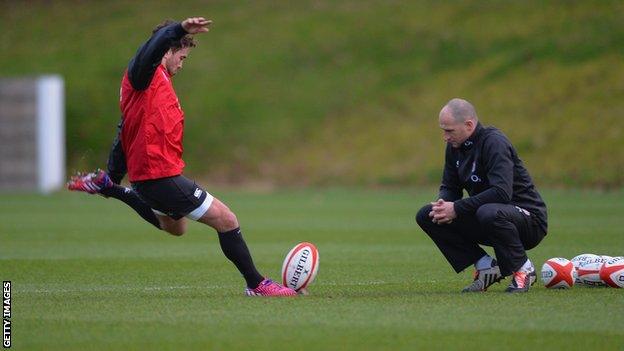 England coach Mike Catt and fly-half Danny Cipriani