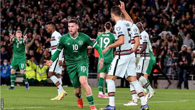 Matt Doherty's celebrations are cut short as his late strike is disallowed