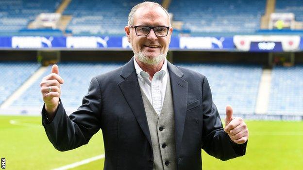 Former England and Rangers midfielder Paul Gascoigne at Ibrox