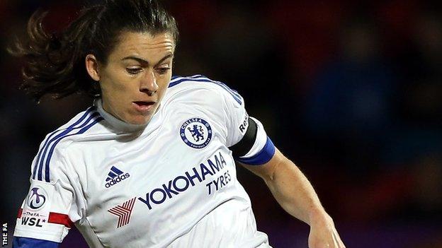 Karen Carney scores from the penalty spot