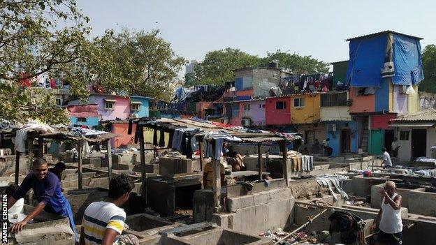 The open-air Dhobi Ghat laundrette