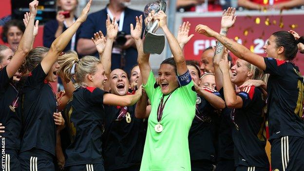 German players lifting the trophy in 2013