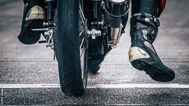 Rider on the Isle of Man's mountain course