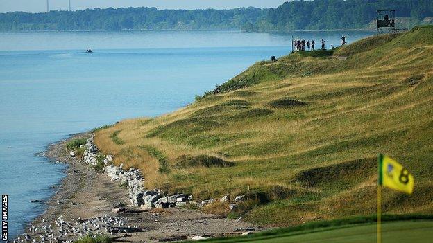 The eighth hole at Whistling Straits