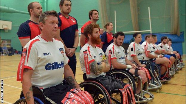 England's wheelchair rugby league side face Wales