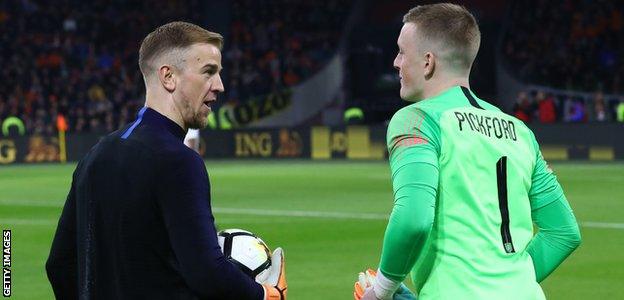 Joe Hart and Jordan Pickford