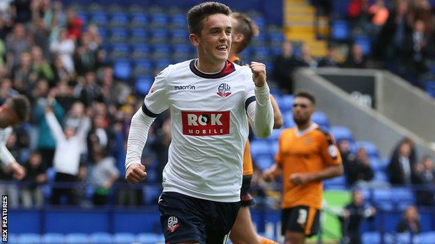 Bolton Wanderers forward Zach Clough