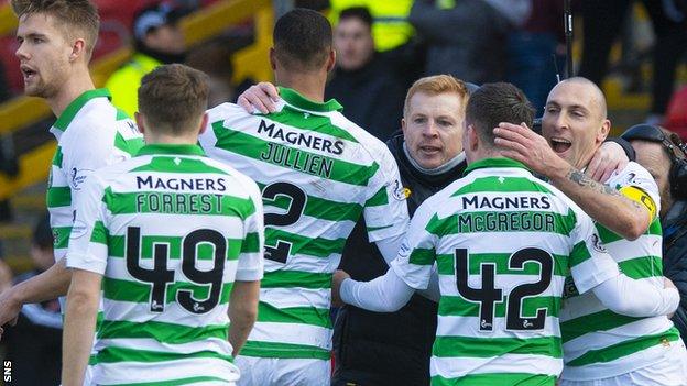 Neil Lennon's Celtic were 13 points clear when the Premiership was ended