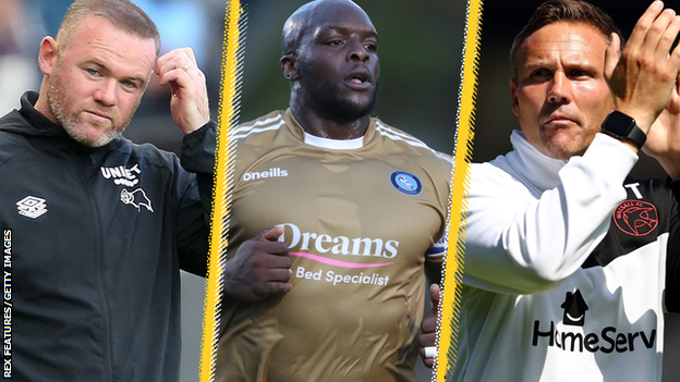 Wayne Rooney, Adebayo Akinfenwa and Matthew Taylor