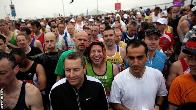 London Marathon start line, 2010