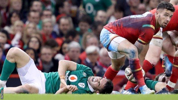 Conor Murray was injured in Ireland's Six Nations match against Wales on 10 March