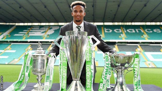 Scott Sinclair won all three domestic trophies in each of his three seasons at Celtic