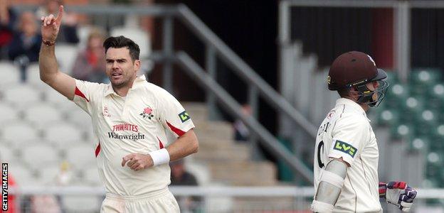 James Anderson has taken 290 first-class wickets for Lancashire