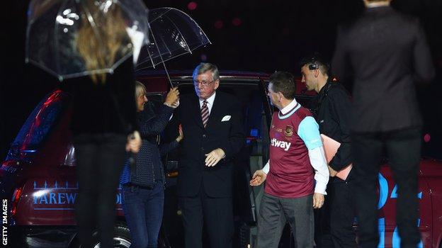 Martin Peters was among the former players at the club's final game at the Boleyn Ground