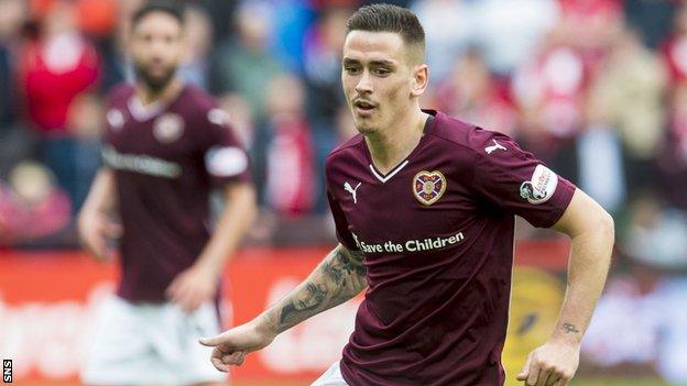 Hearts midfielder Jamie Walker