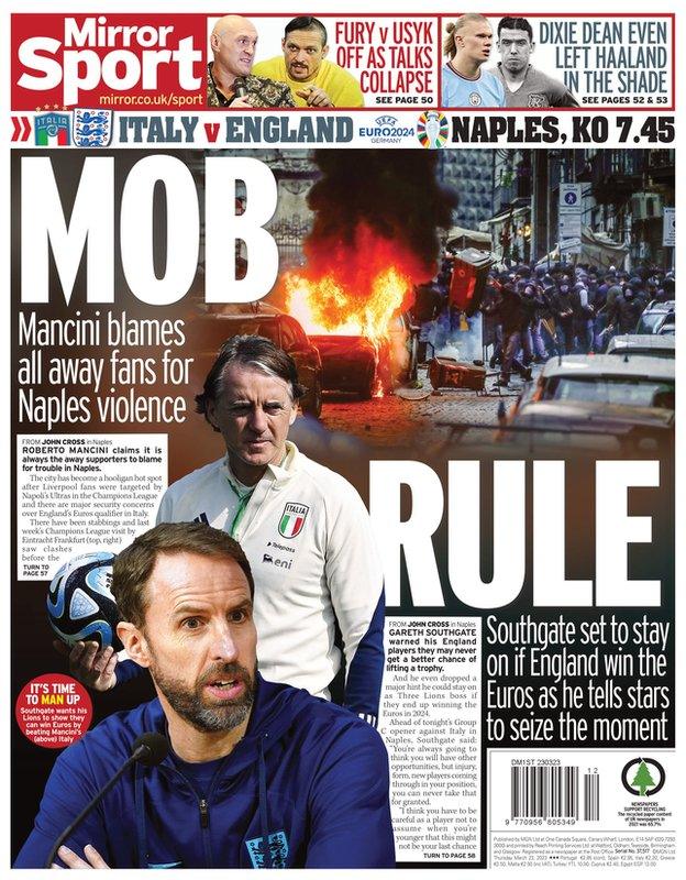 Daily Mirror back page