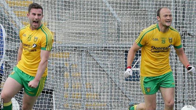 Paddy McBrearty was set up for his early goal by Colm McFadden