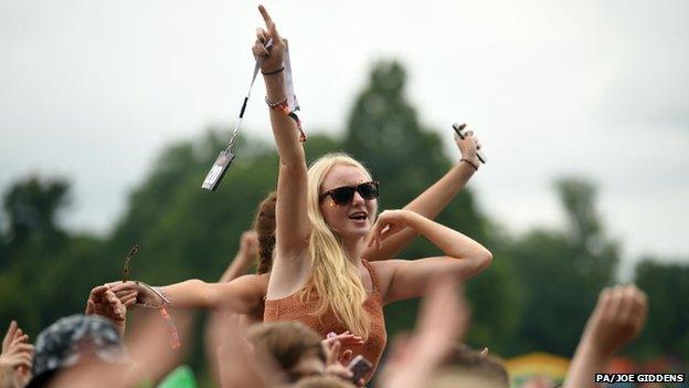 Festival-goer at Weston Park