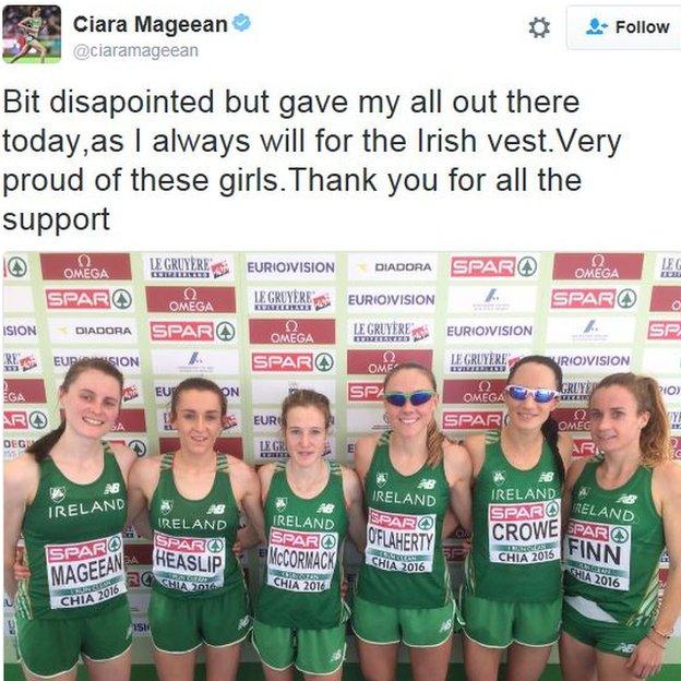 Ciara Mageean on Twitter