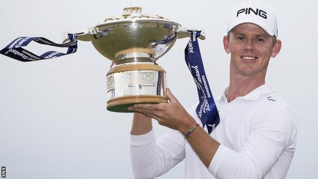 South African Brandon Stone with the Scottish Open trophy