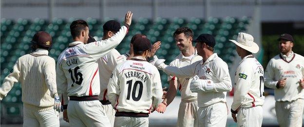 James Anderson finished with 3-85 from 30 overs on his first appearance since July