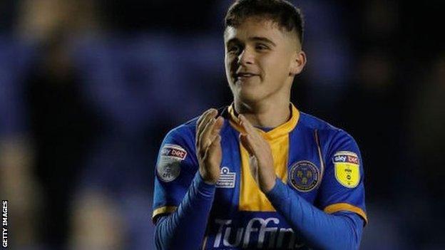 Ryan Giles played in Shrewsbury's 2-1 win at home to Coventry in December, coming on after an hour with his side 1-0 down